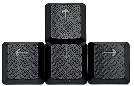 Amsixo Lot de 4 capuchons de touches de jeu en ABS durable - Profil OEM antidérapant - Translucide pour touches G913 G915 G813 G815 Texture Keycaps