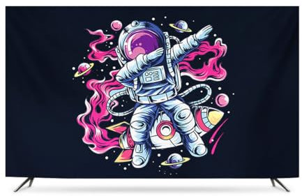 VUT Tv-staubschutz, Elastisch, Chinesischer, High-end, 32 Zoll, 42 Zoll, 43 Zoll, 55 Zoll, 50 Zoll, 65 Zoll, 75 Zoll, 85 Zoll, Zum Aufhängen, Tv-Abdeckung, Stoff, Online-berü(Size:47IN,Color:B)