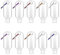 Travel Bottles with Keychain (10 Pcs), 1.7oz (50ml) Portable Plastic Leakproof Squeeze Bottles Kits with Flip Cap - Empty Refillable Containers for Hand Sanitizer Shampoo Conditioner Body Wash Liquid