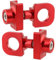 Tensor de cadena de bicicleta de aleación de aluminio, 2 unidades de tensor de cadena de alta calidad, color rojo, juego de una sola velocidad, aleación de metal, para bicicleta BMX Fixie Bike de una