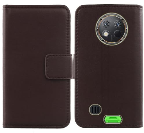 Anybird Flip Echt Leder Tasche Hülle Für OUKITEL G1 6.56 Lederhülle Handyhülle Schutz Klapp Handy Etui Cover Case (Braun)