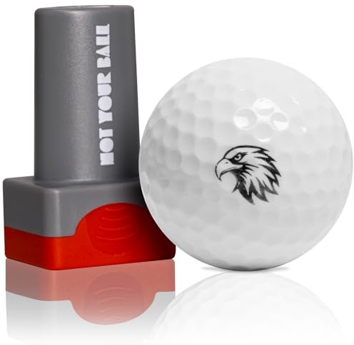 ZEETY Golfball-Stempel, Golfball-Stempel, selbstfärbender Golfball-Stempel-Marker zur Identifizierung von Golfbällen, Golfgeschenke, Golfzubehör für Männer und Frauen, Golfer (Eagle)
