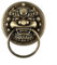 100 mm Vintage Türklopfer Messing Türgriff Hofvilla Tor für Ring Antik Messing Türklopfer Klassisches Tierkopf-Design