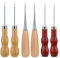 6PCS Bradawl Tool for Wood, Gourd Shape Awl Tool,Brown Beige Sewing Awl for Wood, Sewing Awl, Awl Tool, Suitable for Broken Wire Make Mark Drilling Stitching Repair and DIY Handmade