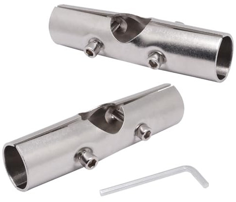 BENLIUDH 2 x Edelstahl-Rohrschellen, 3-Wege-Rohrendklemmen, passend für Außendurchmesser 25 mm