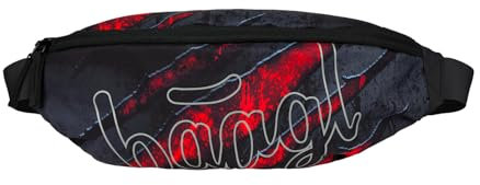 Baagl Bauchtasche für Kinder – Gürteltasche für Jungen, Teenager – Stylische Umhängetasche, Brustbeutel aus robustem Material mit 2-Wege-Reißverschluss (Volcano)