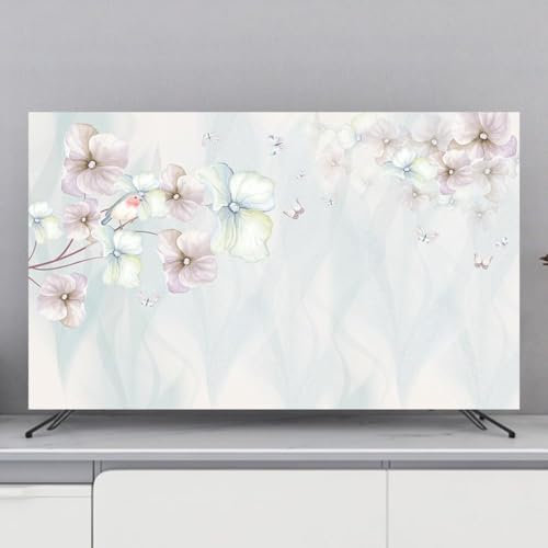HSTANGKY Protector De Pantalla Antipolvo Para TV De 32-80 Pulgadas Funda Para Pantalla De TV Para Interior Funda Para TV LCD LED Tela De Poliéster Suave-flower||40-43inch