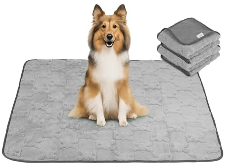 Luvore 2 Stück Welpenunterlagen saugfähige 92x122cm, weich Hunde PIPI matten, wasserdicht Urinierunterlagen für Hunde Meerschweinchen