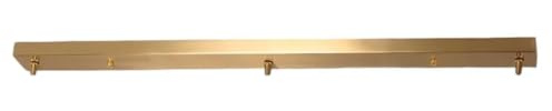 AstrizLamp Gold Deckenbaldachi 50cm Rechteckig 3 Loch Baldachin Lampen Eisen Kabelabdeckung Deckenrosette Dekoration Deckendose Hängeleuchte-Lampenbaldachin Kit Alle Lampen Geeignet