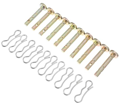 VICASKY Scherstifte Und Splinte Für Schneefräse Kompatibel Mit 714-04040 Und 738-04124 Metall-Ersatzteile Zum Schutz des Getriebes 10 Scherstifte + 10 Splinte