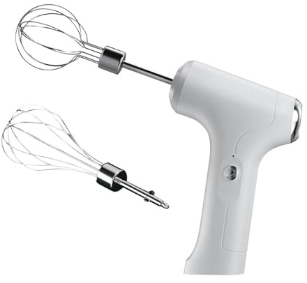 Ambrischer Handmixer – wiederaufladbarer Handmixer mit 2 Aufsätzen, multifunktionaler Edelstahl-Schneebesen für Sahneteig, elektrische Küche