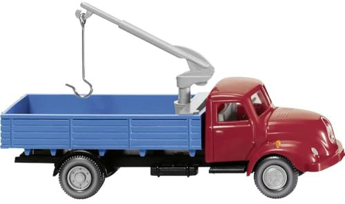 Wiking 042002 Magirus S 3500 Flachbett-LKW mit Ladekran