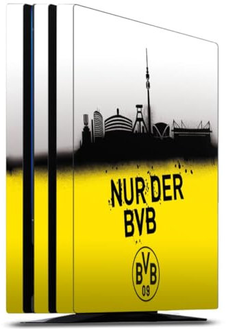 DeinDesign Skin kompatibel mit Sony Playstation 4 Pro Folie Sticker Borussia Dortmund Statement BVB