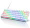 RK ROYAL KLUDGE RK61 QMK/VIA Custom 60% Mechanical Keyboard, Wired Gaming Keyboard Programmable 61 Keys RGB Backlit Ultra-Compact Hot-Swappable US Layout（Red Switch，White）