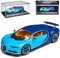 Agostini Bugatti Chiron Coupe Blau Ab 2016 mit Sockel und Vitrine 1/43 Ixo Modell Auto mit individiuellem Wunschkennzeichen