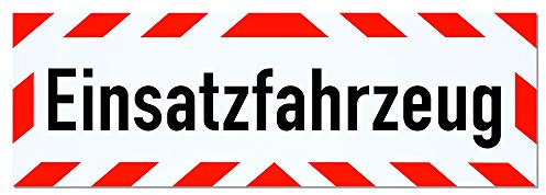 LOHOFOL Magnetschild Einsatzfahrzeug | 3 Größen lieferbar | Schild magnetisch (45 x 15 cm)