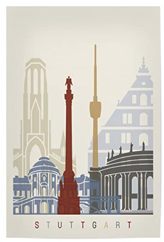 artboxONE Poster 150x100 cm Städte Stuttgart Skyline - Bild Stuttgart Architektur Building