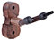 Wandhalterung für Violine mit Haken, Mahagoni-Holz, Violinenhalter Ständer für Heimstudio, Violinensaiteninstrument, Zubehör (Schwarz Walnuss)