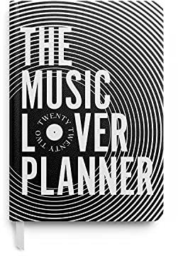 Grupo Erik Music Lover Planer Terminkalender 2022 - Terminplaner 2022 Ringbuch Kalender 2022 aus Recyceltem Leder Cover
