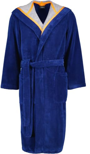 Cawö Home Bademäntel Herren Kapuze Doubleface 831 navy - 13 L