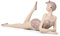 Moritz Deko Figur Badenixe mit Schwimmhaube Kantenhocker Shabby Chic Stil Dekoration Roter Badeanzug
