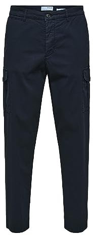 SELECTED HOMME Herren Slhslimtapered-wick 172 Cargo W Noos Hose, Dark Sapphire, 34W / 32L EU