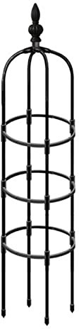 Niktule Turmobelisk Gartenspalier - Rankgitter für Kletterpflanzen im Außenbereich | Pflanzenstützregal Pflanze Kletterturm Rahmen Stahl Garten Obelisk Blumenständer für Kletterpflanze