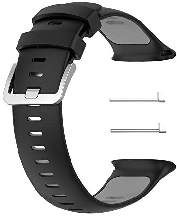 Chofit Armband kompatibel mit Polar Vantage V2, weiches Silikon, Sport-Ersatzarmband für Vantage V2 Smartwatch, zweifarbig, Schwarz / Grau