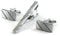Pince à Cravate, Pince à Cravate pour Homme, Tie Broche Clip, Pinces à Cravate Slim, Epingle Pinces a Cravate, Avec deux boutons de manchette Convient pour Une Variété d'occasions, Argent, 3 Pièces