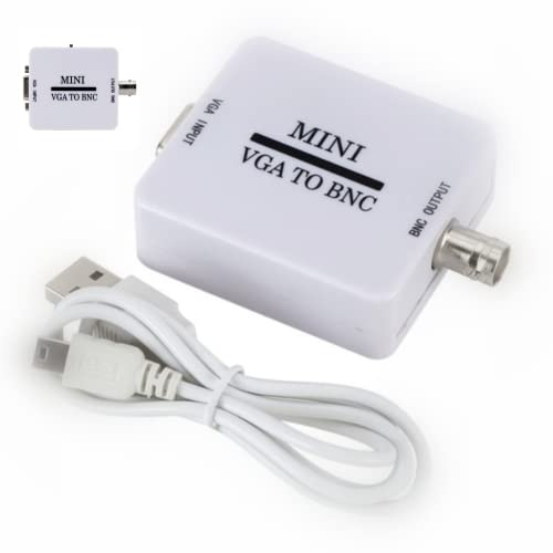SAIZHUO VGA zu BNC Konverter, Mini HD VGA auf BNC 1920 X für Videokonferenzen, Heimkino, TV, Computer, Bildkonvertierung, 1080 USB-Videokonverter für HDTV-Monitore, TVs, Computer