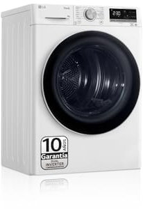 LG RH80V9AV4N - Secadora de Ropa, 8kg, Bomba de Calor y Carga Frontal, Clasificación C, Compresor Dual Inverter, Función Eco Hybrid, Limpieza Automática, Secadora LG Serie 900, Color Blanco