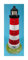 großer Teelichthalter Ostsee Leuchtturm 30 x 14 cm Ø Teelicht Kerze Halter Maritim rot weiß Figur Deko GPT 85992