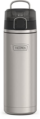 ICON SERIES BY THERMOS Botella de agua de acero inoxidable con boquilla de 24 onzas, acero inoxidable mate