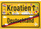 DankeDir! Kroatien Deutschland Ortsschild - Schild 30 x 20 cm - Geschenk Idee Gutschein Reise Urlaub Reisegutschein Männer & Frauen Geldgeschenk Abschiedskarte Geschenkidee Deko Karte