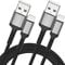 2m USB Lightning Kabel [2 Pack], Nylon iPhone Ladekabel Langes USB A auf Lightning Schnellladekabel Kompatibel für Apple iPhone 14 13 12 11 Pro Max Xs Xr X 8 7 6 Plus SE (2M)