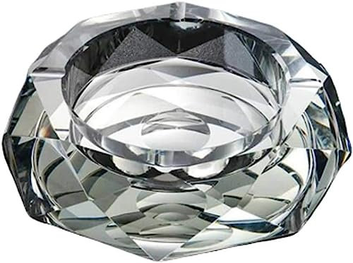 JUGALIADC Aschehalter Kristall-aschenbecher Aus Schwerem Glas, Achteckiger Aschenbecher Für Zigaretten, Drinnen Und Draußen, Zuhause, Büro, Terrasse, Tisch, Balkon Anwaltskanzlei