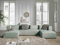 Lisa Design Stella – Wohnlandschaft – aus Cord – 7-Sitzer – moderner Stil Blau