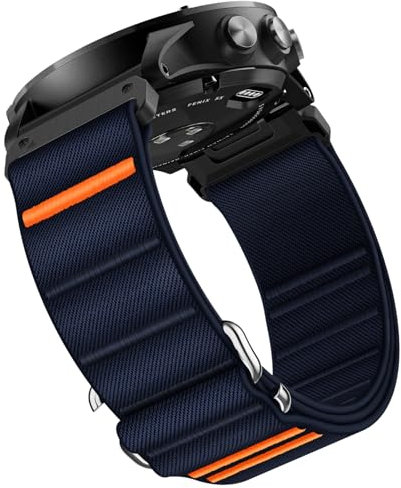 Suitisbest Sport Straps Compatible with Garmin Watch Strap, 26mm Quick Fit Stretchy Nylon Sport Loop Strap with S-Hook for Garmin Fenix 7X/Fenix 7X Pro/Fenix 6X Pro Tactix Delta/Descent/Epix Pro