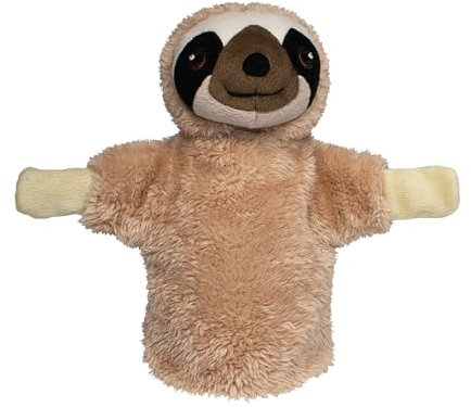 EcoBuddiez Hand Puppet - Faultier von Deluxebase. Faultier Plüsch Handpuppen für Kinder. Umweltfreundliches Tier Spielzeug Puppe für Pretend Play und Kinder Geschenke.
