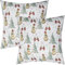 2 Stück Weihnachtskissen Kissenbezüge 45x45 Cm, Karierter Kissenbezuge Kissenhülle Cushion Kissenhülle Deko, Weihnachten Dekokissen Für Innen, Zuhause, Büro, Couch, Schlafzimmer, Auto (Schneemann)