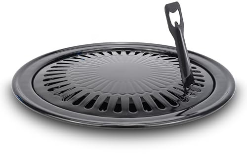UTTAM Black Portable Camping Stove with Cary Case | Camping Gas Stove | EN417 Compliant | Automatic Ignition & Heat Control (Grill Plate)