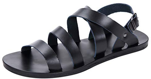 Generisch Sandali sportivi da uomo, eleganti sandali romani, in stile romano, leggeri da spiaggia, scarpe basse, casual, antiscivolo, da uomo, sandali estivi