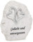 Logbuch-Verlag Grabschmuck Trauerstein mit Trauerspruch Geliebt und unvergessen Kleiner Gedenkstein in Marmor-Optik 11 x 9,5 x 4,5 cm