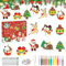 Forhome 14 Pièces Peinture De Cristal De Noël, Diy Crystal Pendant Creative Painting Kit d'Art Et De Bricolage De Peinture De Cristal De Noël Diy Crystal Paint Art Cadeaux d'Anniversaire Pour Enfants
