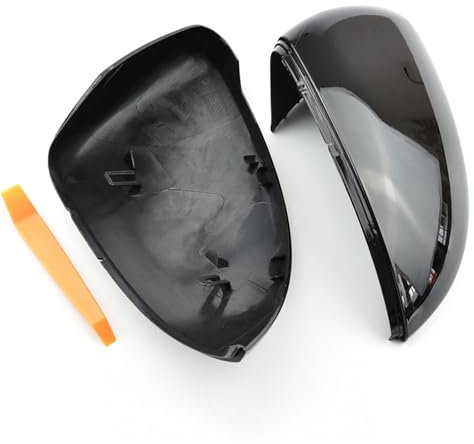 Tür Spiegelkappen Für VW Für Golf MK7 Für GTI 7 7R MK7.5 Auto Auto Carbon Fiber Seite Rückspiegel Kappe Abdeckung Trim Seite Spiegel Abdeckkappen Außenspiegel Spiegelkappen(Bright Black)