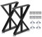 REAMIC tischbeine Metall X-Form Tischbeine Industriedesign schwarz tischgestell tischgestell tischbeine outdoorTischfuß 2 Stück 70cm Tisch füße DIY Werkbank Gestell esstisch füße couchtisch