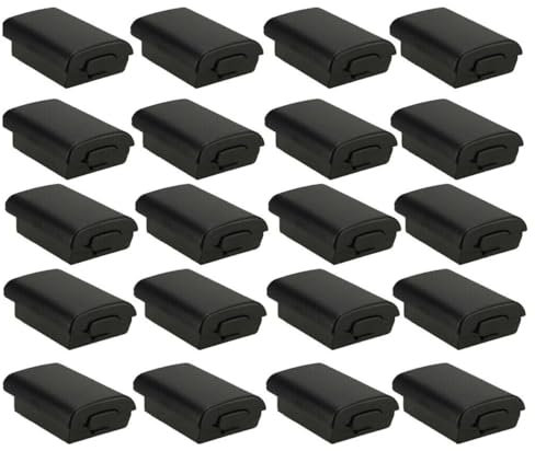 20PCS Nero AA Batteria Back Cover Case Shell Pack Per Xbox 360 Wireless Controller