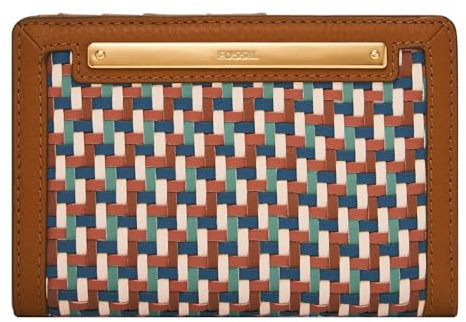 Fossil Damen Liza Reisezubehör-Bi-Fold-Brieftasche, Braun gestreift, 13.34 cm L x 1.91 cm W x 9.53 cm H