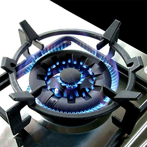 Cast Iron Ring Support Stand, Wok Stand For Gas Hob, Stove Pan Support, Gas Ring Stove Cooker Plate Coffee Pot Stand, Cooktop Range Pan Holder Kitchen Supplies Accessories for Stove Hobs, Black