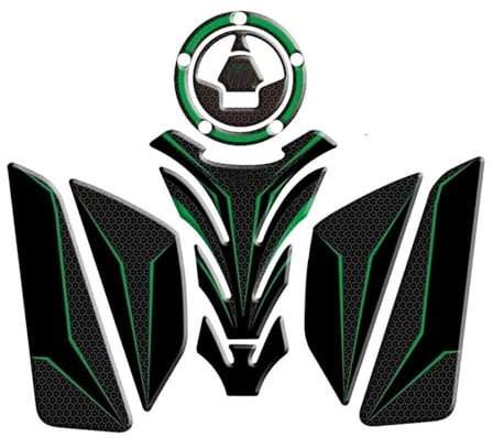 BYLKFC Adesivo di Protezione Laterale per Serbatoio Carburante per Moto per Kawasaki Z750 Z 750 Z1000 Z 1000 Adesivo Antiscivolo per Serbatoio Adesivi Serbatoio Carburante(Verde)
